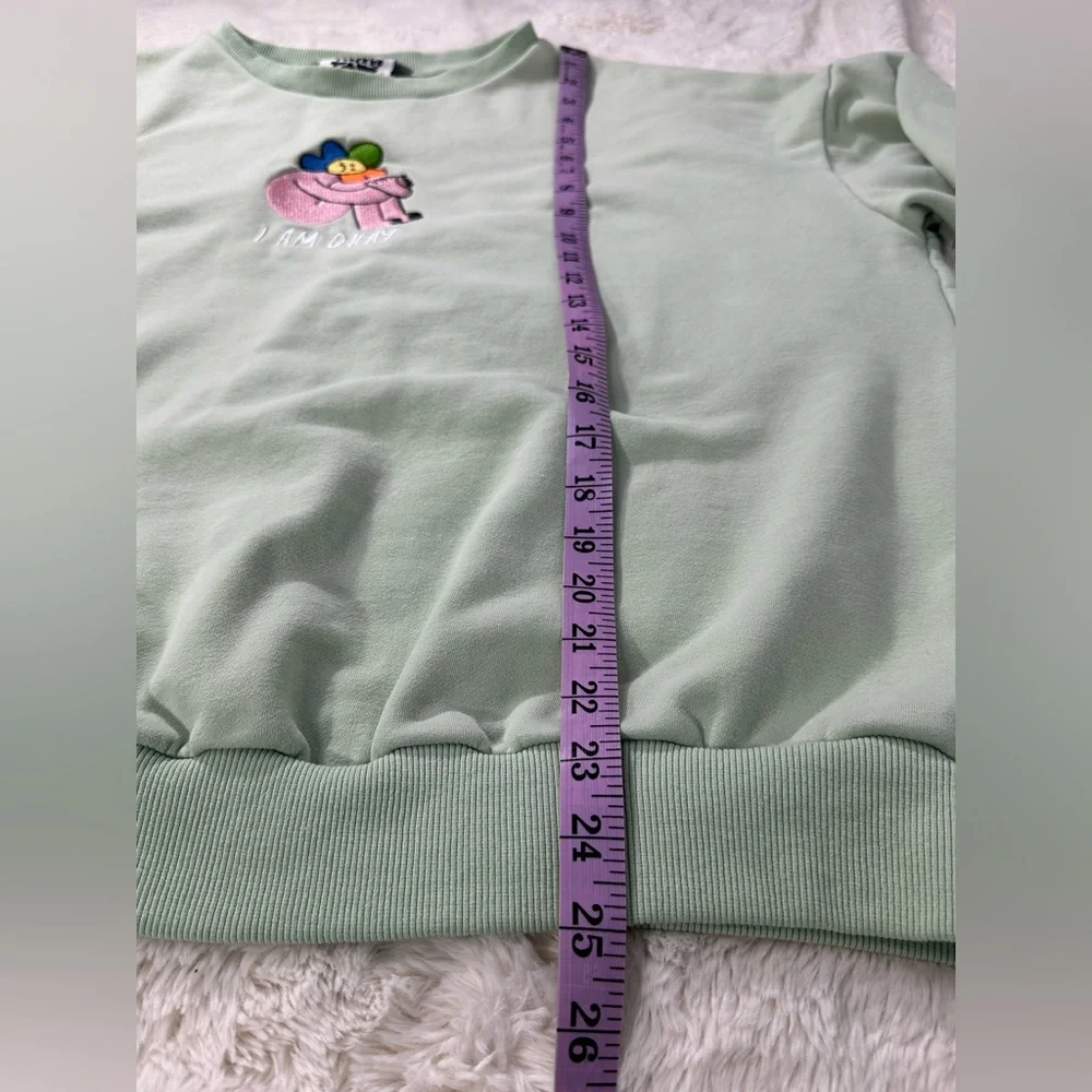 Kina and Tam I’m Okay Mint Sweatshirt Size XXXL Long Sleeve Organic Cotton Emo - Picture 7 of 7